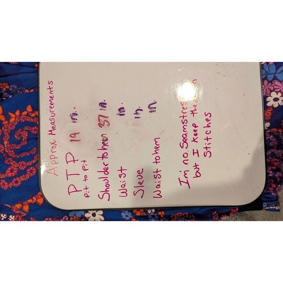 Lilly Pulitzer Dress M‎ Blue Orange Floral Print Sleeveless Casual Sun - Picture 6 of 6